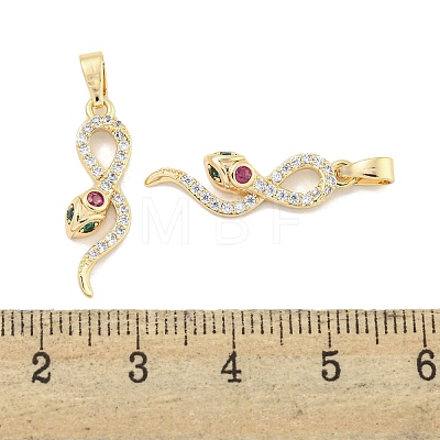 Brass Micro Pave Cubic Zirconia Pendants KK-S386-33G-1