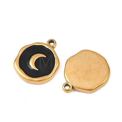 304 Stainless Steel Enamel Pendants STAS-P425-01G-14-1