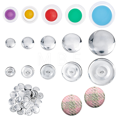 Plastic & Iron Button Finding Sets DIY-DC0004-36-1