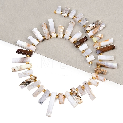 Natural White African Opal Beads Strands G-F829-A02-01-1