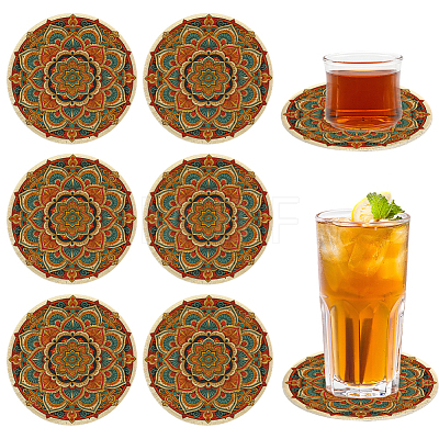 6Pcs Cotton Woven Coasters AJEW-WH20226-003-1