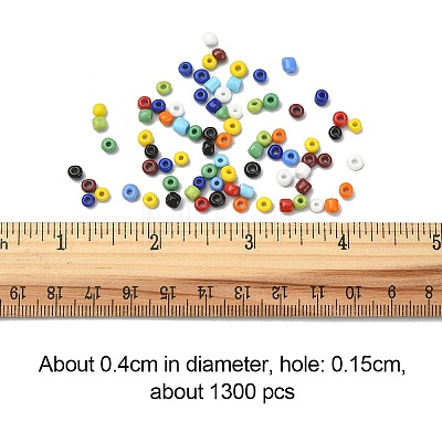 1300Pcs 6/0 Glass Seed Beads SEED-YW0002-19A-1