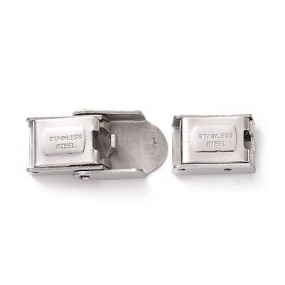 Tarnish Resistant 201 Stainless Steel Watch Band Clasps STAS-P221-22A-P-1
