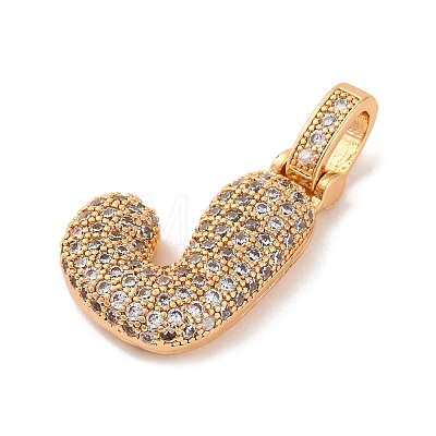 Brass Micro Pave Cubic Zirconia Pendants KK-C076-29J-G01-1