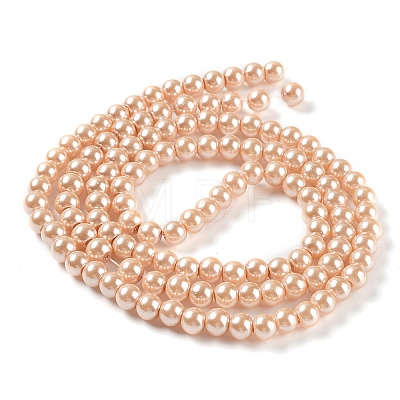 Baking Painted Pearlized Glass Pearl Round Bead Strands X-HY-Q003-6mm-18-1