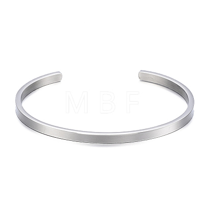 304 Stainless Steel Cuff Bangles X-BJEW-K173-02P-1