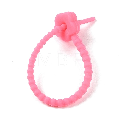 Flower Shape Silicone Cable Zip Ties AJEW-C034-01F-1