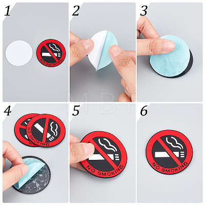 Waterproof PVC No Smoking Sign Stickers DIY-WH0325-92-1