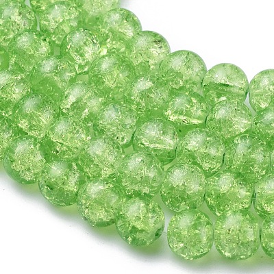 Crackle Glass Beads Strands X-CCG-Q001-8mm-11-1