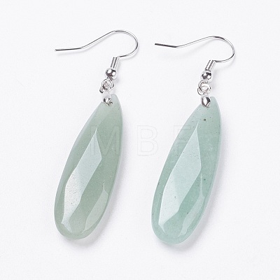Natural & Synthetic Gemstone Dangle Earrings EJEW-F158-D-1