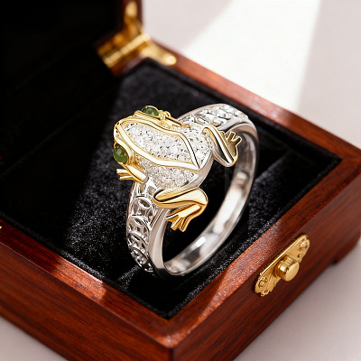 Brass with Crystal Rhinestone Finger Rings FS-WG7BD91-01-1