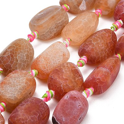 Natural Weathered Agate Beads Strands G-A321-P02-02-1