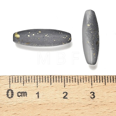 Frosted Glass Beads FGLA-L001-001G-1