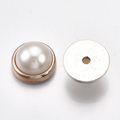 ABS Plastic Imitation Pearl Cabochons PACR-T007-13-1