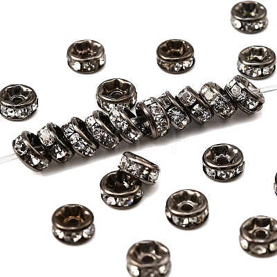 Brass Rhinestone Spacer Beads RB-A014-Z5mm-01B-1