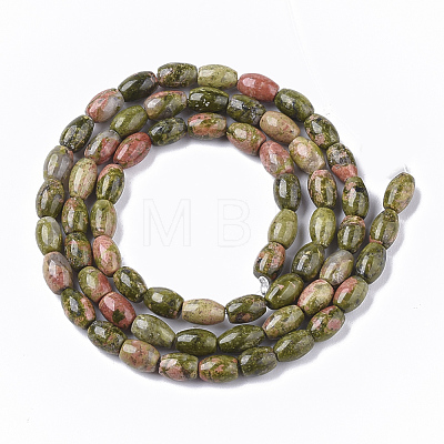 Natural Unakite Beads Strands G-S364-015-1