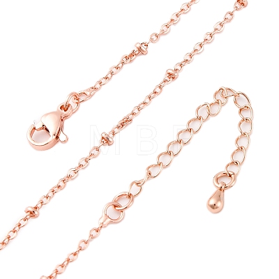 Brass Satellite Chains Necklaces for Women NJEW-D302-61RG-1