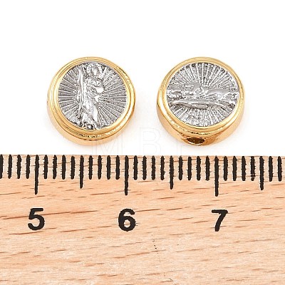Two Tone Brass Beads KK-C162-088A-GP-1