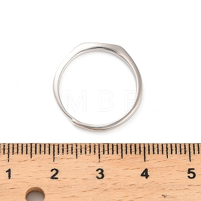 Rhodium Plated 925 Sterling Silver Adjustable Rings RJEW-S397-01P-08-1