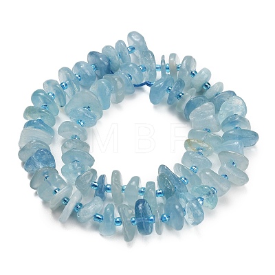 Natural Aquamarine Beads Strands G-Z124-A03-01-1