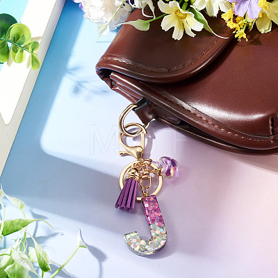 Alloy Resin Heart Keychains KEYC-TADJ0002-01G-J-1