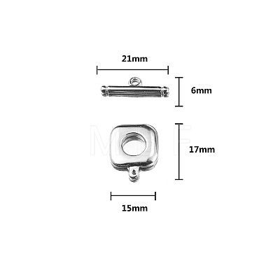 Stainless Steel Toggle Clasps PW-WG419A3-07-1