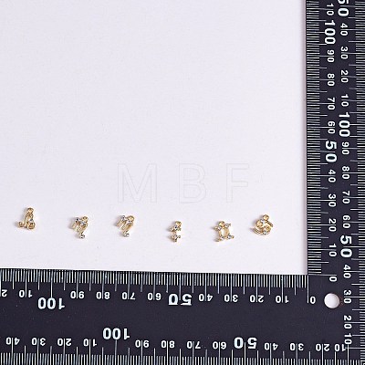 36Pcs 12 Style Clear Cubic Zirconia Charms JX603A-1