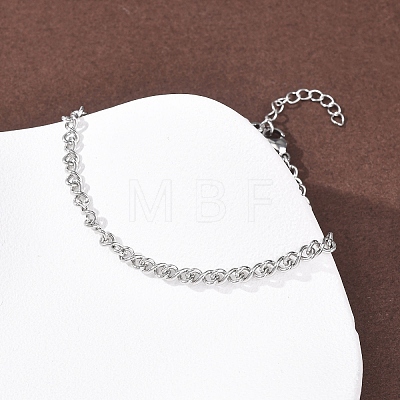 304 Stainless Steel Chain Bracelets BJEW-P376-03P-1