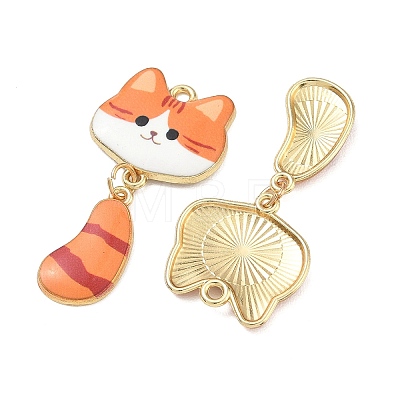 Printed Alloy Pendants ENAM-K076-45G-01-1