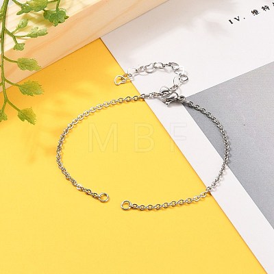 304 Stainless Steel Cable Chain Bracelet Making AJEW-JB00782-01-1