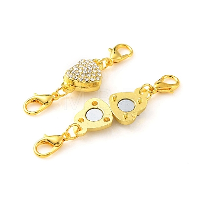 Alloy Crystal Rhinestone Magnetic Clasps ALRI-YW0001-10G-1