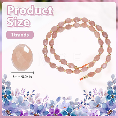 1 Strand Natural Sunstone Beads Strands G-DR0001-04-1
