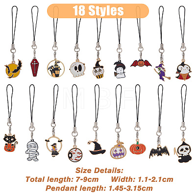 Cell Phone Straps for Halloween HJEW-FH0001-39-1