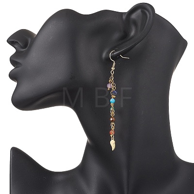 Natural Gemstone Dangle Earrings EJEW-JE06668-01-1