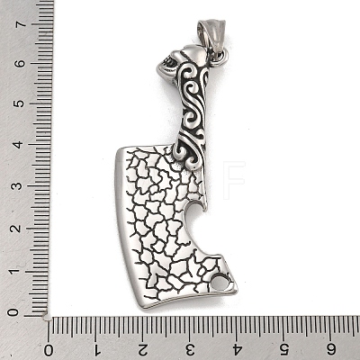 304 Stainless Steel Big Pendants STAS-D110-01AS-1