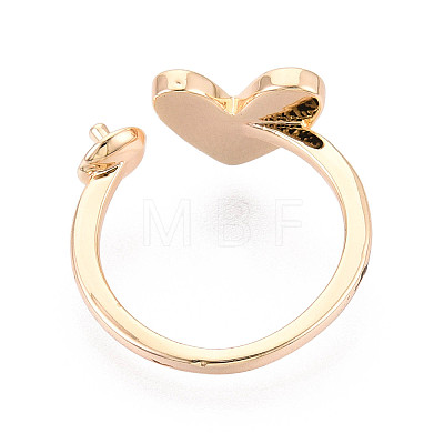 Heart Brass Shell Cuff Ring Settings LS-KK-T076-74G-1