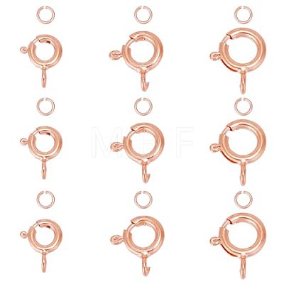 GOMAKERER 925 Sterling Silver Spring Ring Clasps with Open Jump Rings STER-GO0001-04RG-1