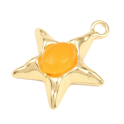 Dyed & Heated Natural Yellow Agate Pendants GG-G001-01G-09-1