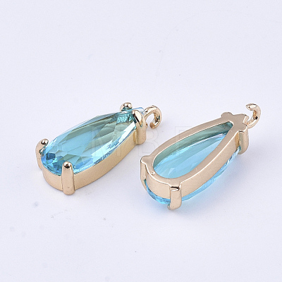 Transparent Glass Pendants GLAA-T007-22B-1