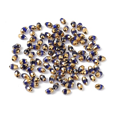 Electroplate Glass Beads DGLA-C001-01G-1