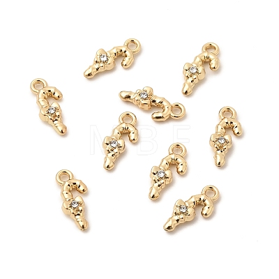 Christmas Alloy Rhinestone Charms FIND-G102-01G-01-1