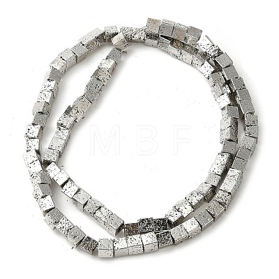 Electroplated Natural Lava Rock Beads Strands G-L606-E02-01A-1