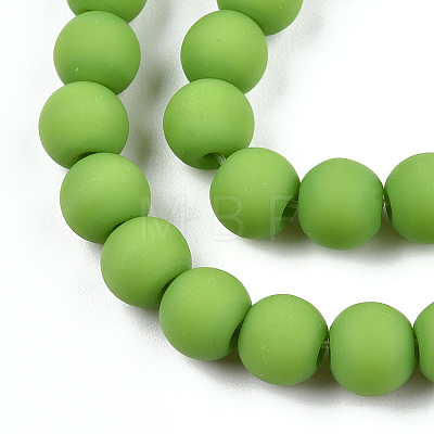 Opaque Glass Beads Strands GLAA-T032-P6mm-MD06-1