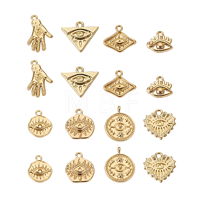  32Pcs 8 Style Alloy Pendants FIND-TA0002-10-1