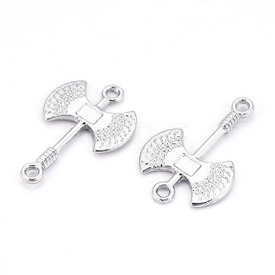Alloy Double Axe Connector Charms X1-PALLOY-N176-125P-1