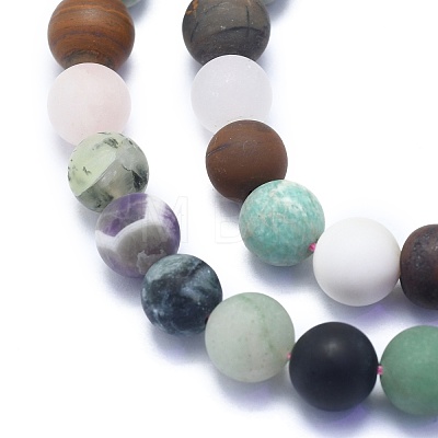 Natural Mixed Gemstone Beads Strands G-K310-H01-10mm-1