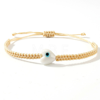 Bohemian Glass Bead Braided Bead Bracelets HV2776-10-1