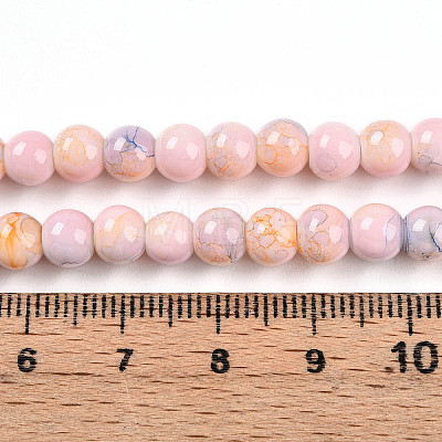 Baking Painted Glass Beads Strands DGLA-N003-6mm-C01-1