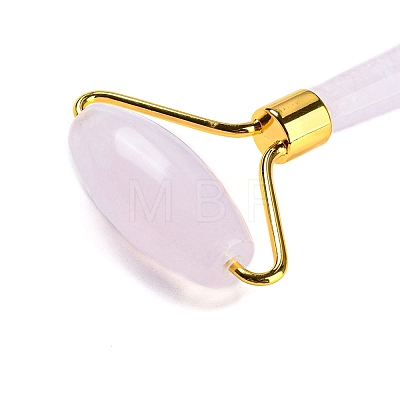 Cherry Quartz Glass Brass Face Massager MRMJ-G008-02G-1