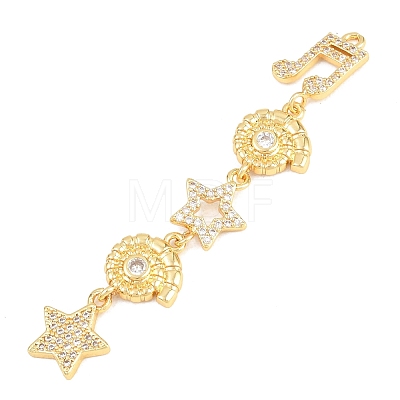 Brass Micro Pave Cubic Zirconia Big Pendants KK-A297-04E-G-1